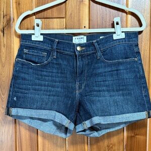 Frame Denim Dark Blue Jean Shorts